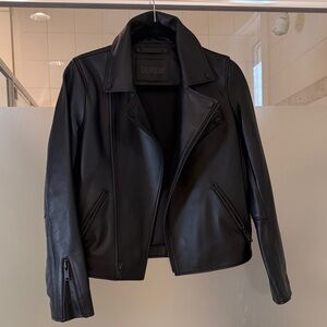 Thursday Boot Company Women's Moto Black Leather Jacket